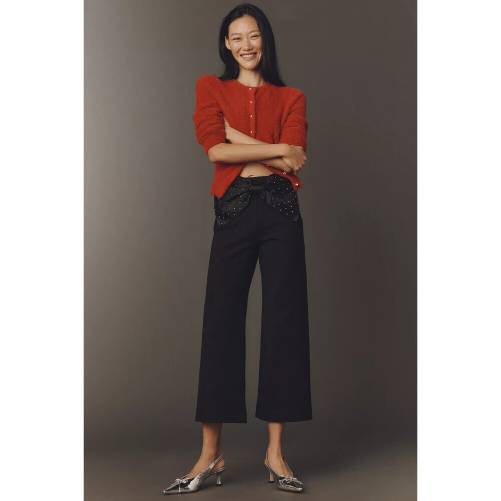The Colette Crop Bow-Waist Sparkle Pants by Maeve 31